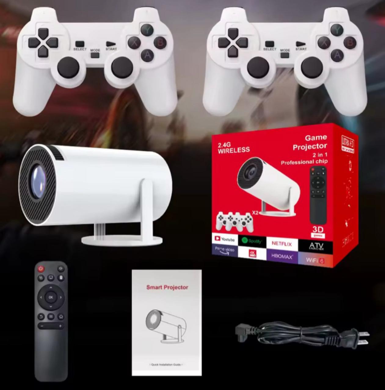 Combo Proyector Profesional 2 en 1 HY300PRO – Cine y Juegos en Casa