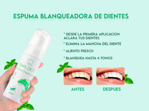 Espuma Blanqueadora Dental – Sonrisa Radiante en Minutos